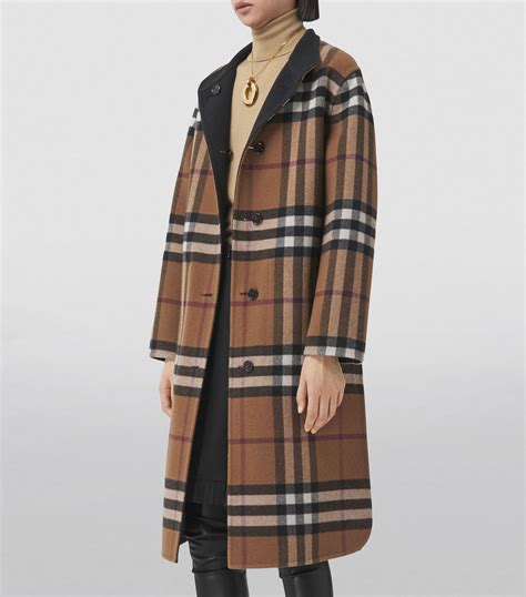 burberry camel wool coat|burberry reversible check wool coat.